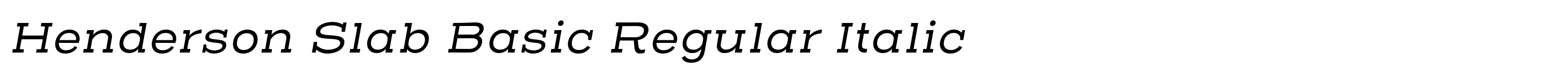 Henderson Slab Basic Regular Italic